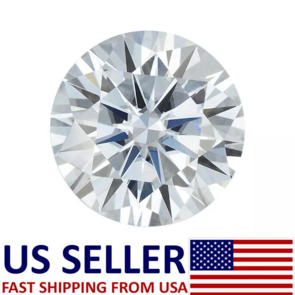 2.00 Carat Round Cut Clarity Vvs1 Color D Real Loose Moissanite 8mm Size